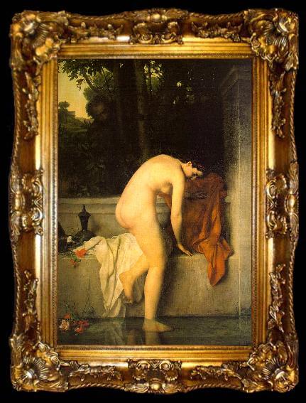 framed  Jean-Jacques Henner The Chaste Susannah, ta009-2